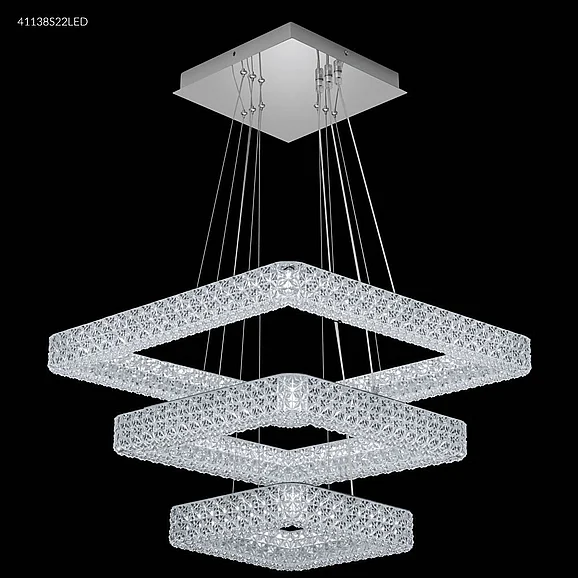 James R. Moder Acrylic Collection Acrylic Chandelier in Silver 41138S22LED