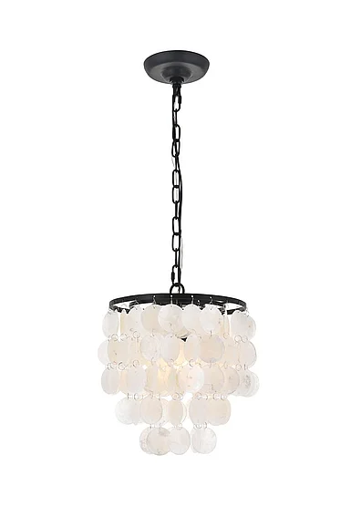 Elegant Selene 1 Light Black Pendant LD5050D10BK