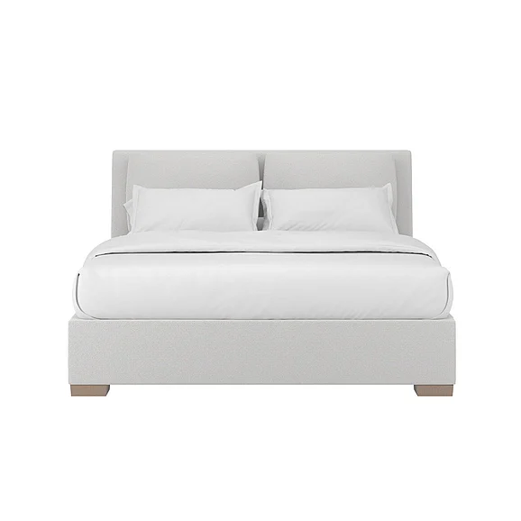 A.R.T. Furniture Grant King Pillow Back Upholstered Bed in Snow