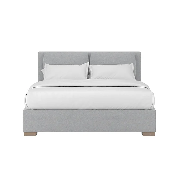 A.R.T. Furniture Grant King Pillow Back Upholstered Bed in Alum