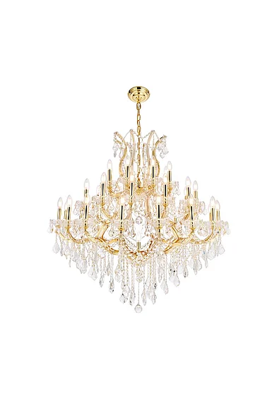 Elegant Maria Theresa 37 Light Gold Chandelier Clear Royal Cut Crystal 2800G44G/RC