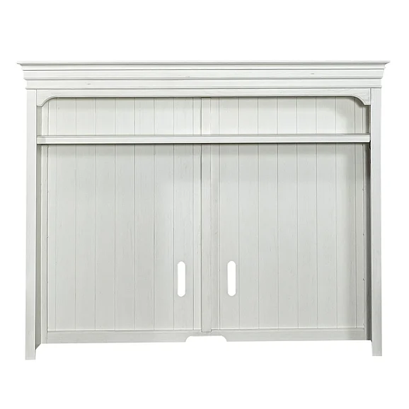 Liberty Allyson Park Entertainment Hutch in Wirebrushed White 417-EC73