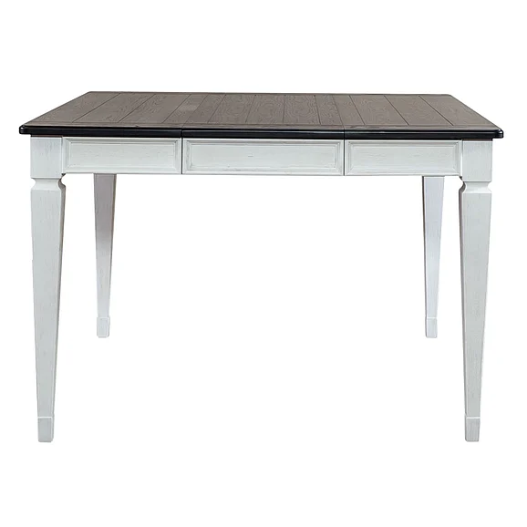 Liberty Furniture Allyson Park Pedestal Counter Height Leg Table in Wirebrushed White 417-GT5454