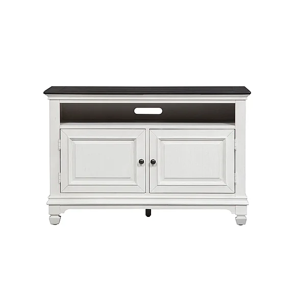 Liberty Furniture Allyson Park 46 Inch TV Console in Wirebrushed White 417-TV46
