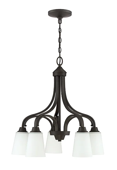 Craftmade Grace 5 Light Down Chandelier in Espresso 41915-ESP