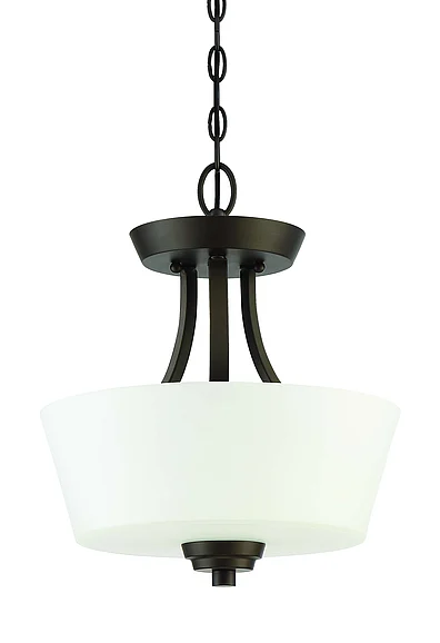 Craftmade Grace 2 Light Convertible Semi Flush in Espresso 41952-ESP