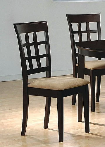 Coaster Rich Cappuccino Side Chair w/ Wheat Back (Set of 2)