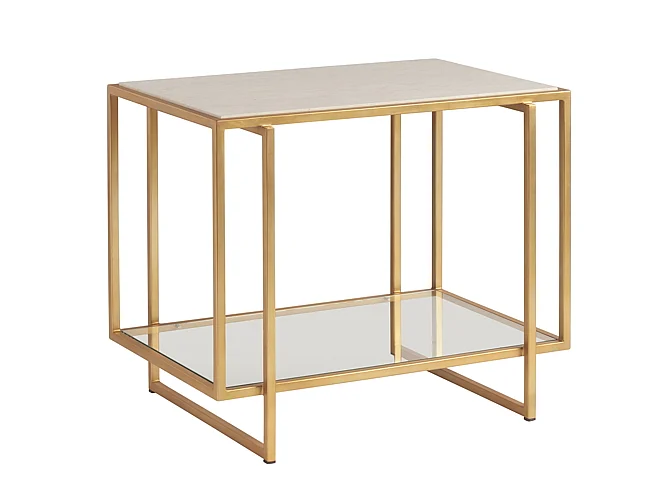 Lexington La Costa Pinnacle End Table in Satin Gold 420-955
