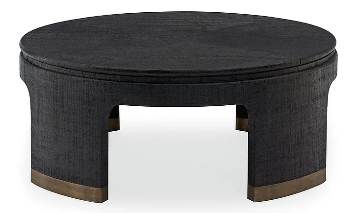 Bernhardt Dubois Round Cocktail Table in Black 421-015 PROMO