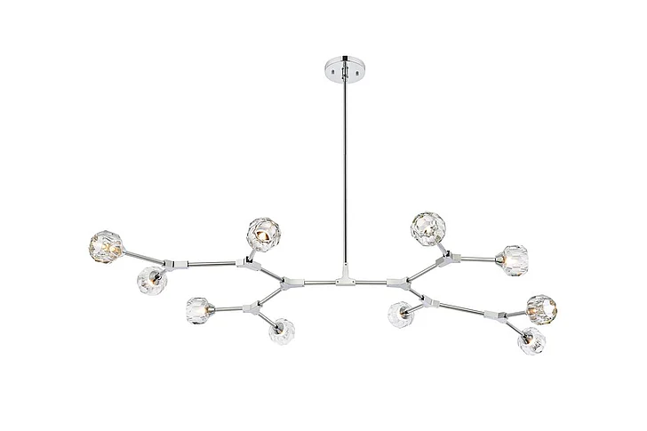 Elegant Zayne 10 Light Pendant in Chrome 3508D56C