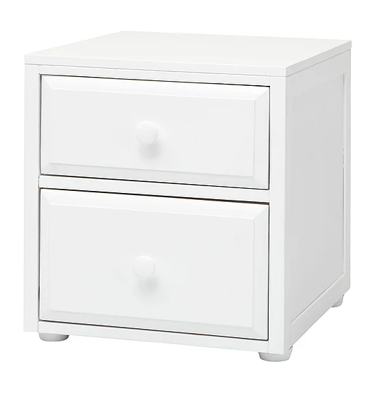 Maxtrix 2 Drawer Nightstand without Crown and Base in White 4220-002