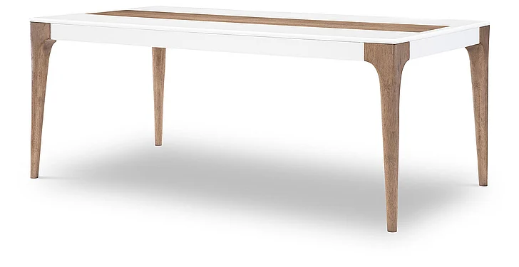 Legacy Classic Melrose Rectangular Dining Table in Cloud White and Desert Oak 4230-220