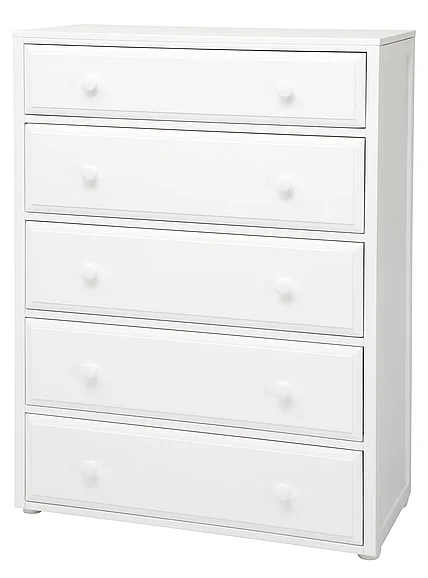 Maxtrix 5 Drawer Chest without Crown and Base in White 4250-002