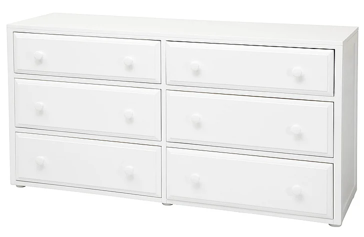 Maxtrix 6 Drawer Dresser without Crown and Base in White 4260-002