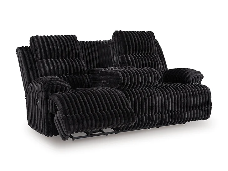 Higgesbee Power Reclining Sofa w/Drop Down Table in Onyx NC4280599