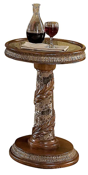 AICO Villa Valencia Chair Side Table in Classic Chestnut 72222-55