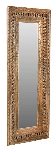Moti Furniture Ayla Mirror in Naturaled Handcarved 43007025