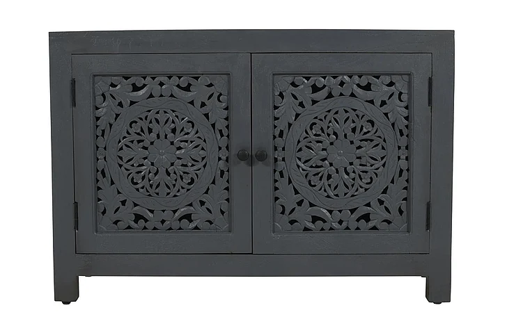 Moti Furniture Waverly 2-Door Accent Cabinet in Gray