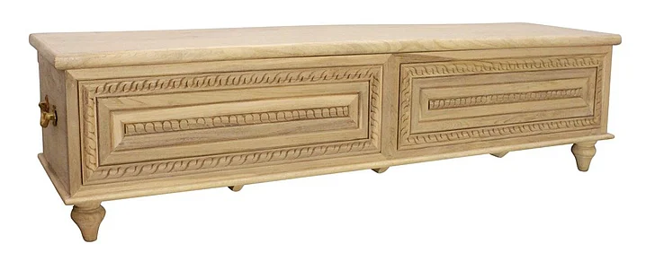 Moti Furniture Noelle 71" Storage Bench in Distressed White 43010002