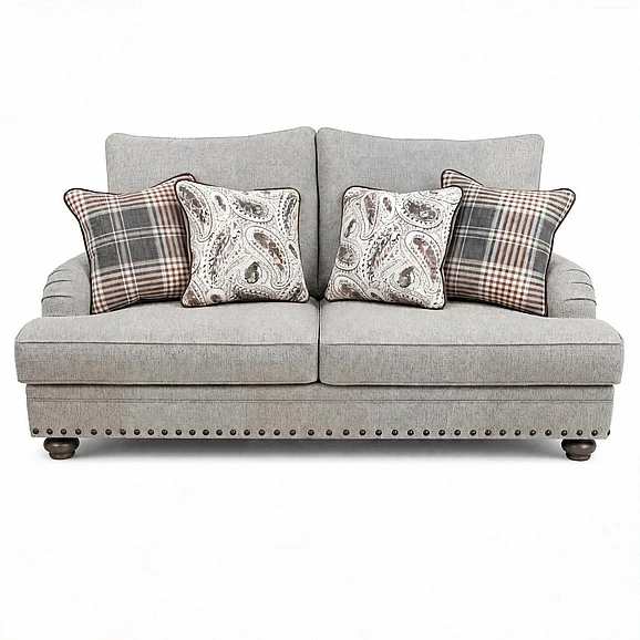 Corinthian Howard Loveseat in Trot-Mushroom FG4302