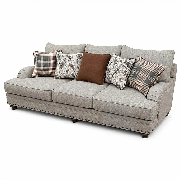 Corinthian Howard Sofa in Trot-Mushroom FG4303
