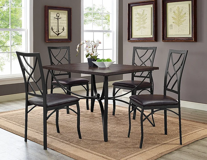 Emma Mason Signature Misty Ford 5-Pc Casual Dining Table in Royal Mahogany