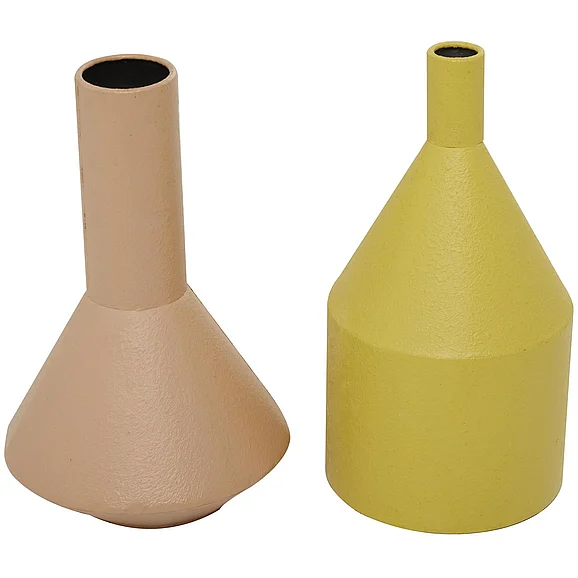 UMA Multi Colored Metal Vase, Set of 2 11, 11H | 43330 CLOSEOUT