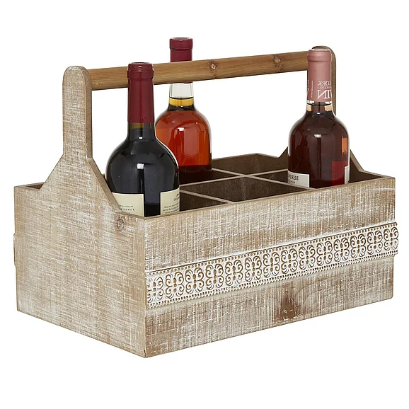 UMA Brown Wood Wine Holder, 15" x 10" x 12" | 43371 CLOSEOUT