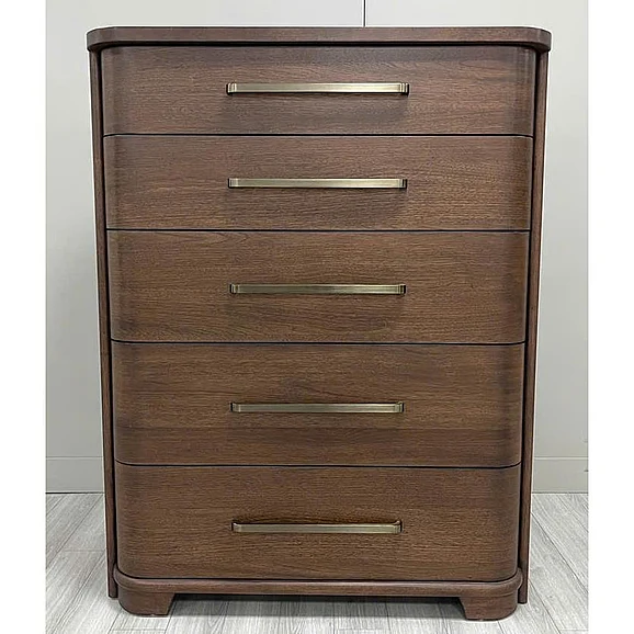 Riverside Delia 5 Drawer Chest in Nouveau Walnut 43465