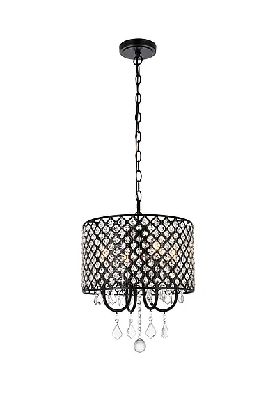 Elegant Elise 14 In. Pendant in Black LD711D14BK CLOSEOUT