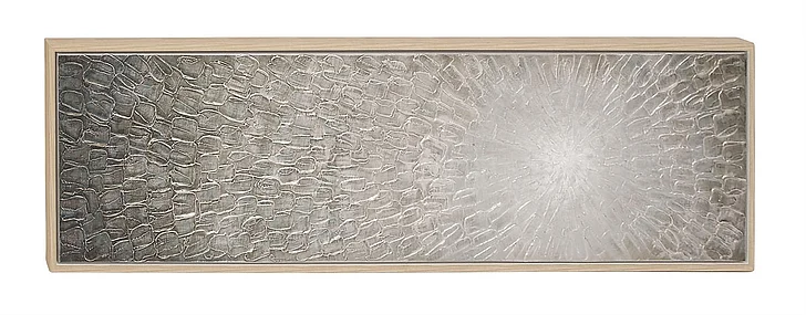 UMA Gray Canvas Starburst Radial Living Room Framed Wall Art with Brown Frame, 71" x 2" x 20" | 43988