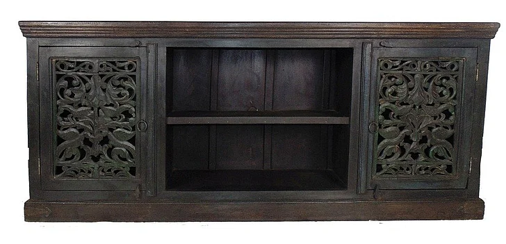 Moti Furniture Arvada 2 Carved Door Plasma in Brown 44018004