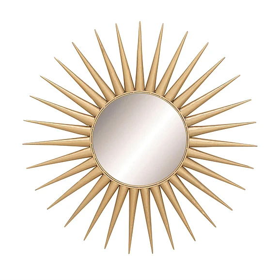 UMA CosmoLiving by Cosmopolitan Gold Metal Starburst Room Wall Mirror, 42" x 2" x 42" | 44558 CLOSEOUT