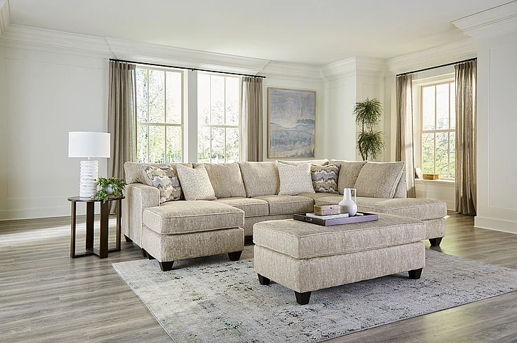 Peak Living 450 2pc LSF 1 Arm Sofa with Chaise Living Room Set in Moose Lake Sand CUSTOM ITEM
