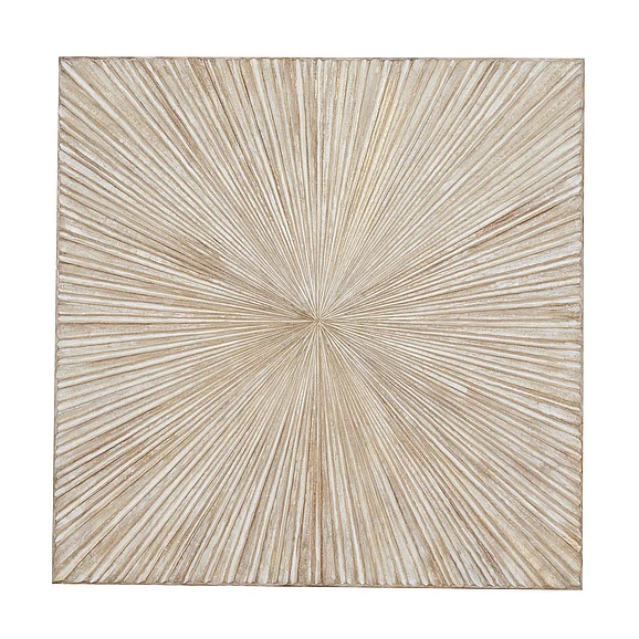 UMA Brown Wood Starburst Handmade Carved Home Wall Decor, 48" x 2" x 48" | 45228