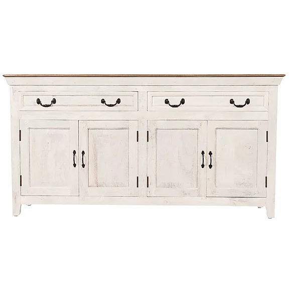 Kumu International Jamya 69" Solid Wood Sideboard Buffet - White Wash ABAO885