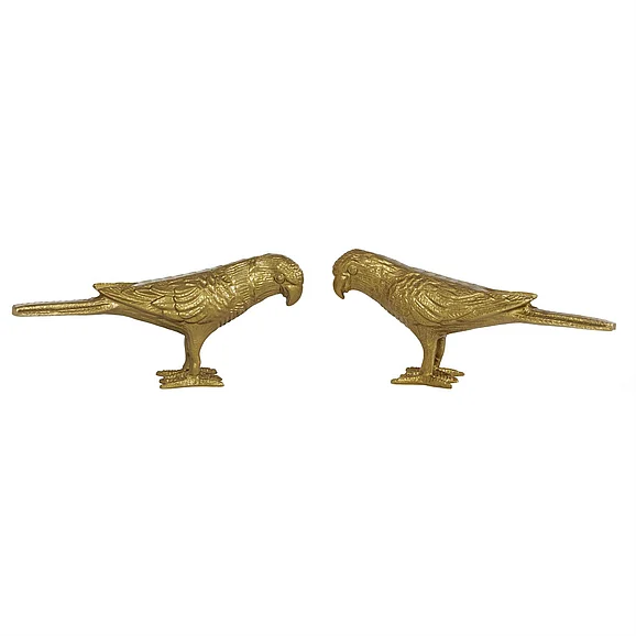 UMA Gold Aluminum Metal Bird Sculpture, Set of 2 9, 8W | 45483 CLOSEOUT