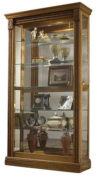 Pulaski Estate Oak Two Way Sliding Door Curio