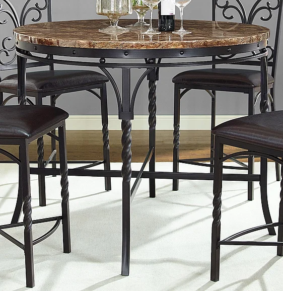 Emma Mason Signature Pinehall Line Counter Dining Table in Black