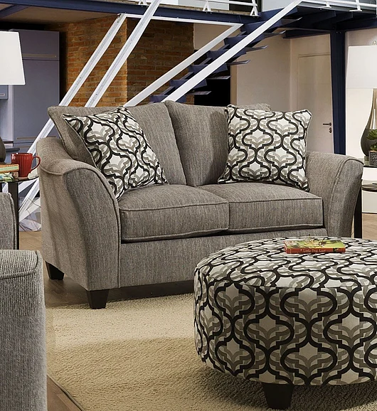 Peak Living 4550 Loveseat in Dante Concrete 4552-2124 CUSTOM ITEM