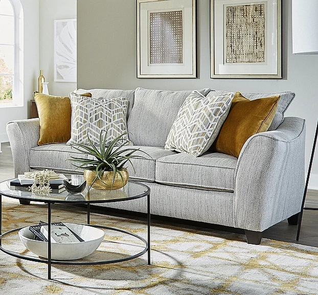 Peak Living 4550 Sofa in Hayworth Dove 4553-1301 CUSTOM ITEM