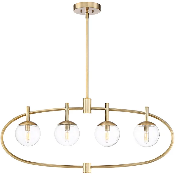 Craftmade Piltz 4 Light Island in Satin Brass 45574-SB CLOSEOUT