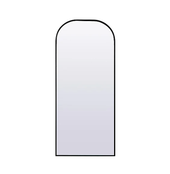 Elegant Metal Frame Arch Full Length Mirror 28X66 In. in Black MR1B2866BLK