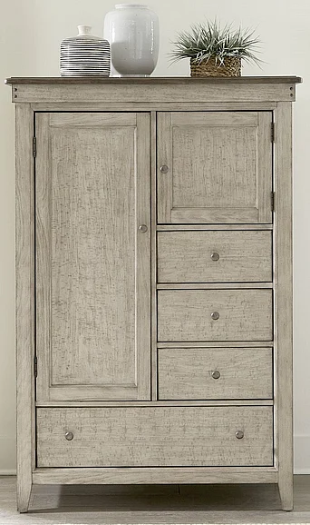 Liberty Furniture Ivy Hollow Door Chest in Weathered Linen 457-BR42
