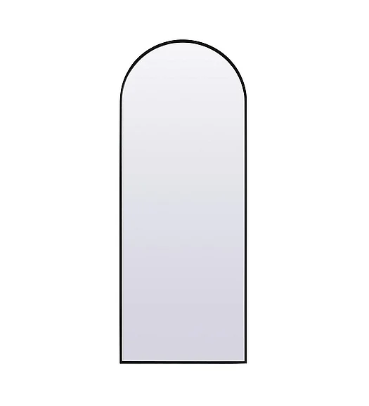 Elegant Metal Frame Arch Full Length Mirror 28X74 In. in Black MR1A2874BLK