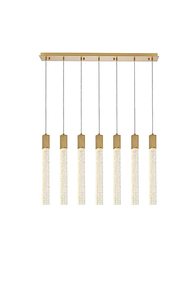 Elegant Weston 7 Lights Pendant in Satin Gold 2066S42SG