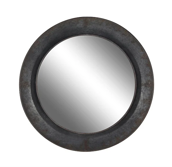 UMA Gray Metal Room Wall Mirror, 35" x 4" x 35" | 46015