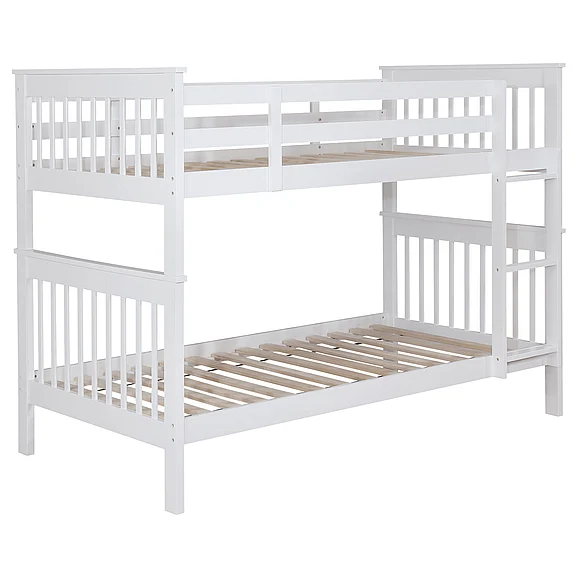 Coaster Chapman Twin Over Twin Bunk Bed White in White 460244N