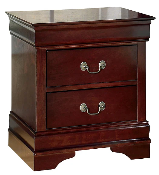 Alisdair Two Drawer Night Stand in Dark Brown B376-92 FedEx/UPS