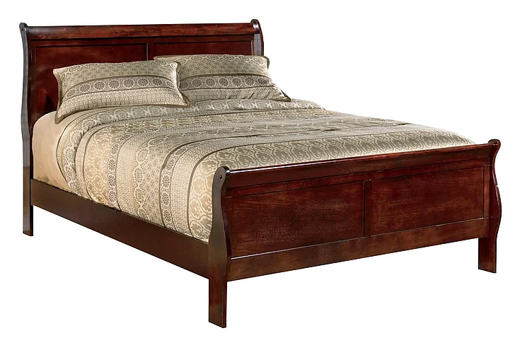 Alisdair King Sleigh Bed in Dark Brown FedEx/UPS
